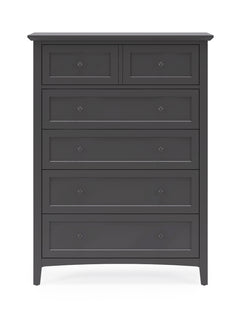 Grace Five Drawer Chest in Raven Black - Ornate Home