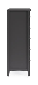 Grace Five Drawer Chest in Raven Black - Ornate Home