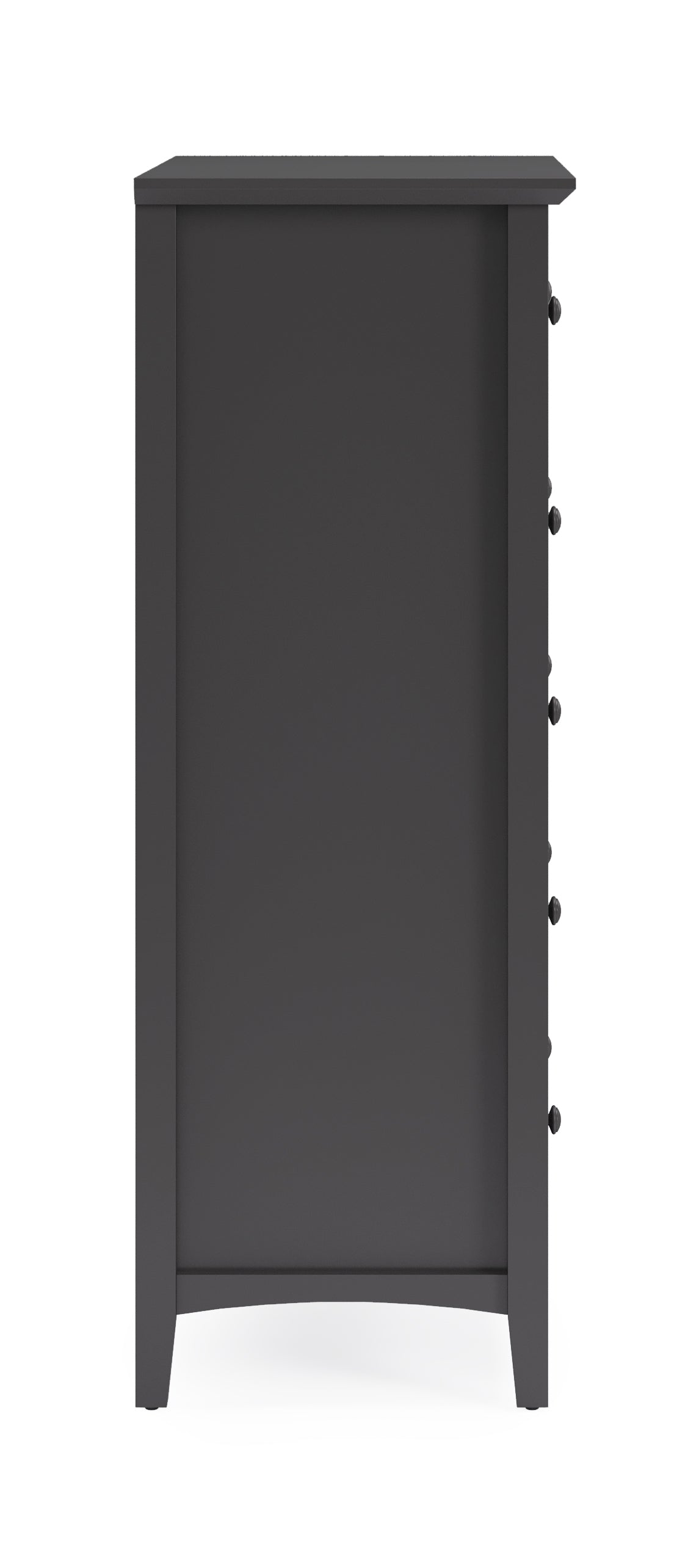 Grace Five Drawer Chest in Raven Black - Ornate Home