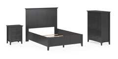 Grace Five Drawer Chest in Raven Black - Ornate Home