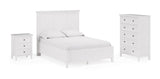 Grace Five Drawer Chest in Snowfall White - Ornate Home