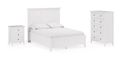 Grace Five Drawer Chest in Snowfall White - Ornate Home