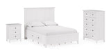 Grace Five Drawer Chest in Snowfall White - Ornate Home
