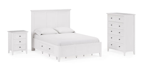 Grace Five Drawer Chest in Snowfall White - Ornate Home