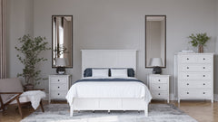Grace Five Drawer Chest in Snowfall White - Ornate Home