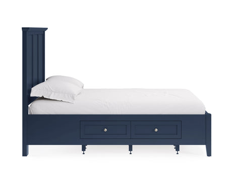 Grace Four Drawer California King Platform Storage Bed in Blueberry - Ornate Home