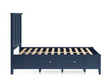 Grace Four Drawer California King Platform Storage Bed in Blueberry - Ornate Home