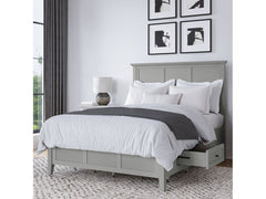 Grace Four Drawer California King Platform Storage Bed in Elephant Gray - Ornate Home