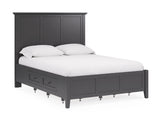 Grace Four Drawer California King Platform Storage Bed in Raven Black - Ornate Home