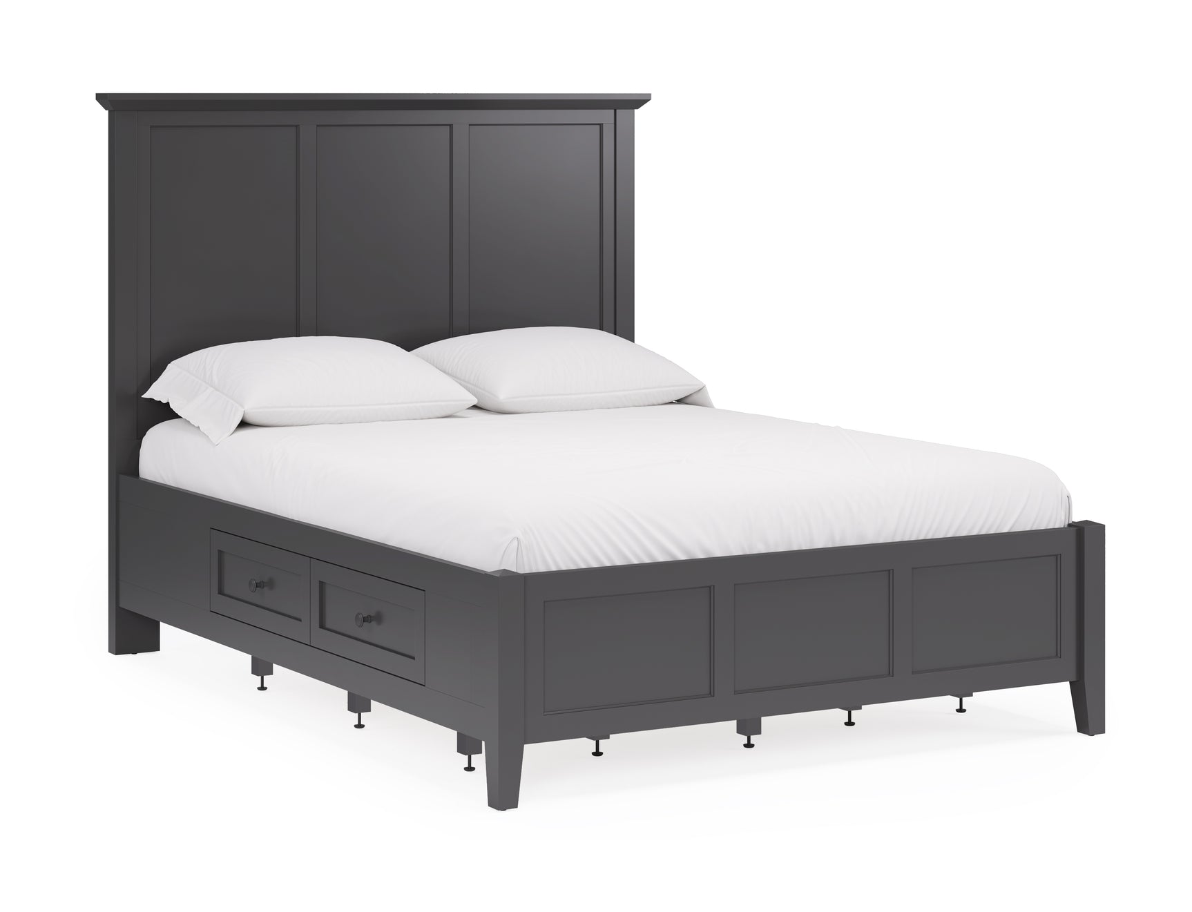 Grace Four Drawer California King Platform Storage Bed in Raven Black - Ornate Home