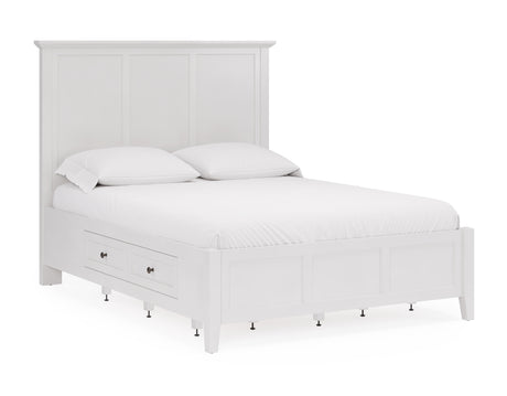 Grace Four Drawer California King Platform Storage Bed in Snowfall White - Ornate Home