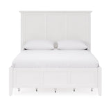 Grace Four Drawer California King Platform Storage Bed in Snowfall White - Ornate Home