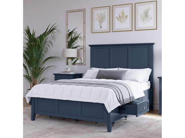 Grace Four Drawer Eastern King Platform Storage Bed in Blueberry - Ornate Home