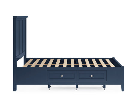 Grace Four Drawer Eastern King Platform Storage Bed in Blueberry - Ornate Home