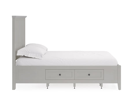 Grace Four Drawer Eastern King Platform Storage Bed in Elephant Gray - Ornate Home