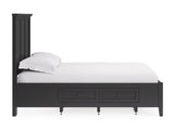 Grace Four Drawer Eastern King Platform Storage Bed in Raven Black - Ornate Home