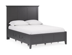 Grace Four Drawer Eastern King Platform Storage Bed in Raven Black - Ornate Home