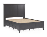 Grace Four Drawer Eastern King Platform Storage Bed in Raven Black - Ornate Home