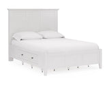 Grace Four Drawer Eastern King Platform Storage Bed in Snowfall White - Ornate Home