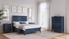 Grace Four Drawer Full Platform Storage Bed in Blueberry - Ornate Home