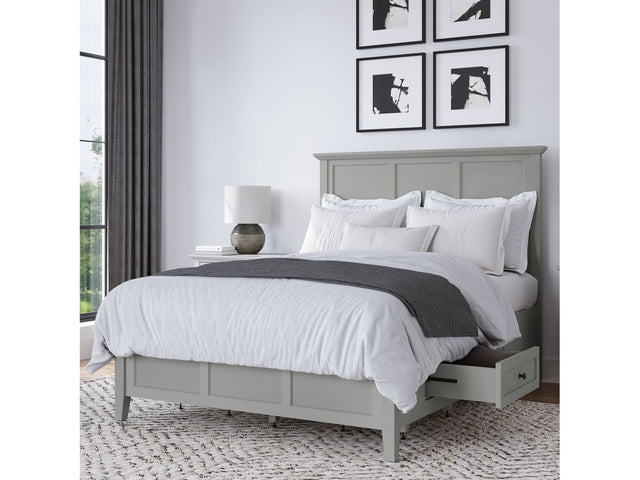 Grace Four Drawer Full Platform Storage Bed in Elephant Gray - Ornate Home