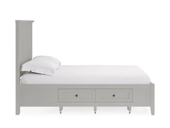 Grace Four Drawer Full Platform Storage Bed in Elephant Gray - Ornate Home