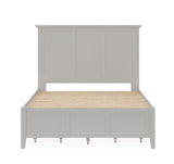 Grace Four Drawer Full Platform Storage Bed in Elephant Gray - Ornate Home