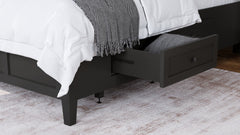 Grace Four Drawer Full Platform Storage Bed in Raven Black - Ornate Home