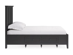 Grace Four Drawer Full Platform Storage Bed in Raven Black - Ornate Home