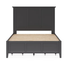 Grace Four Drawer Full Platform Storage Bed in Raven Black - Ornate Home
