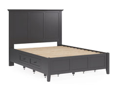 Grace Four Drawer Full Platform Storage Bed in Raven Black - Ornate Home