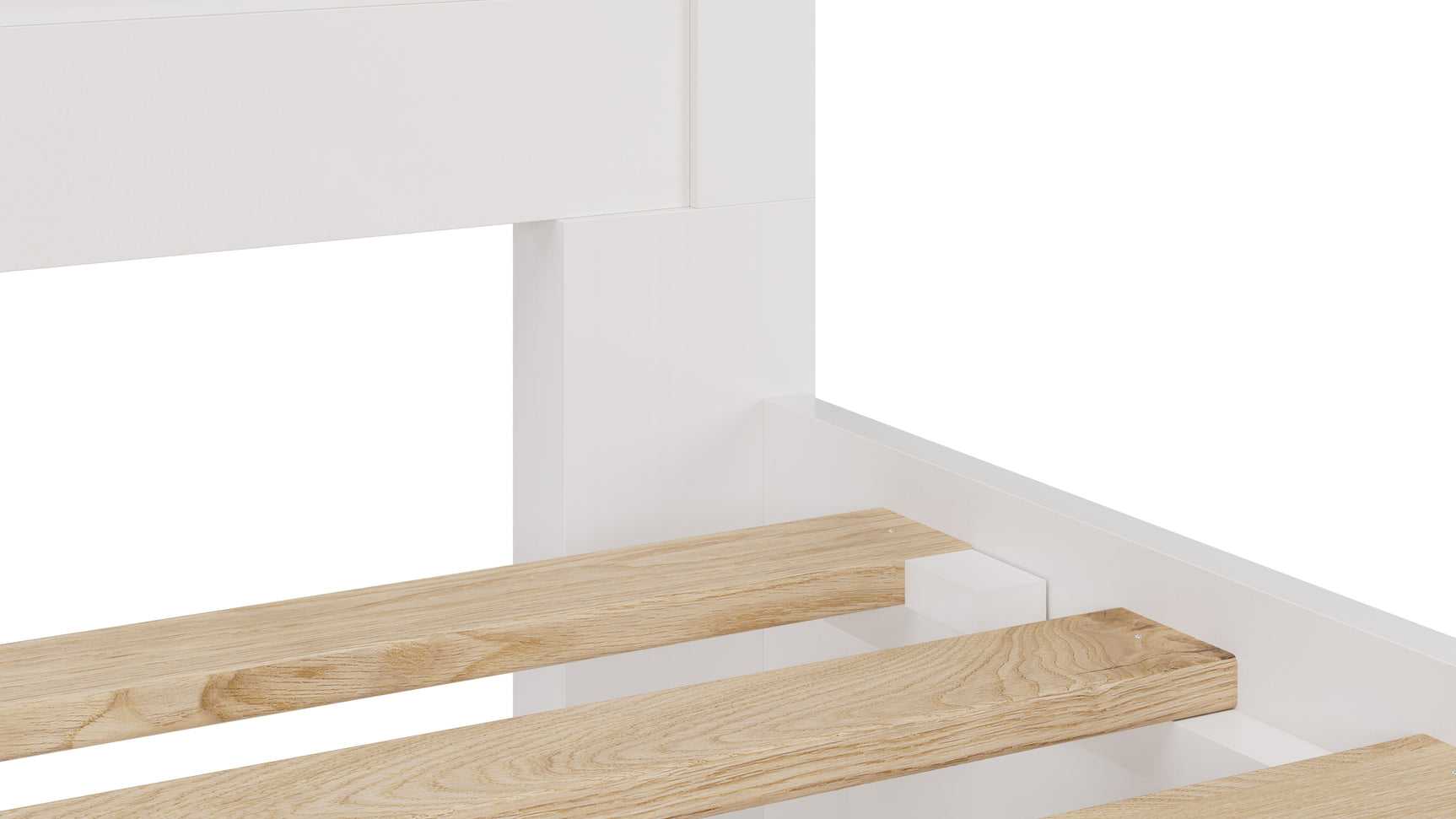 Grace Four Drawer Full Platform Storage Bed in Snowfall White - Ornate Home