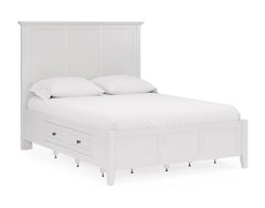Grace Four Drawer Full Platform Storage Bed in Snowfall White - Ornate Home