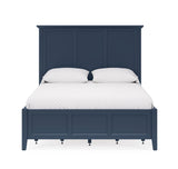 Grace Four Drawer Queen Platform Storage Bed in Blueberry - Ornate Home