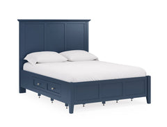 Grace Four Drawer Queen Platform Storage Bed in Blueberry - Ornate Home