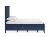 Grace Four Drawer Queen Platform Storage Bed in Blueberry - Ornate Home