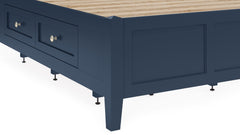 Grace Four Drawer Queen Platform Storage Bed in Blueberry - Ornate Home