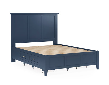 Grace Four Drawer Queen Platform Storage Bed in Blueberry - Ornate Home