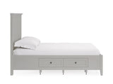Grace Four Drawer Queen Platform Storage Bed in Elephant Gray - Ornate Home