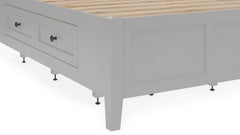 Grace Four Drawer Queen Platform Storage Bed in Elephant Gray - Ornate Home