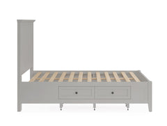 Grace Four Drawer Queen Platform Storage Bed in Elephant Gray - Ornate Home