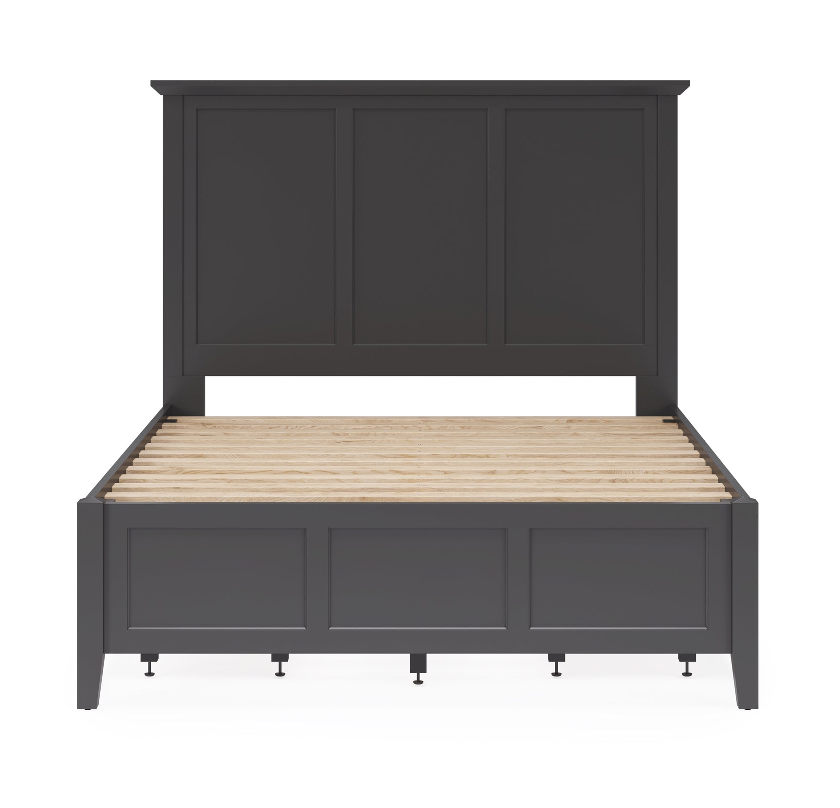 Grace Four Drawer Queen Platform Storage Bed in Raven Black - Ornate Home