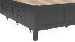 Grace Four Drawer Queen Platform Storage Bed in Raven Black - Ornate Home