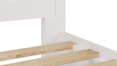 Grace Four Drawer Queen Platform Storage Bed in Snowfall White - Ornate Home