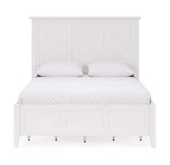 Grace Four Drawer Queen Platform Storage Bed in Snowfall White - Ornate Home