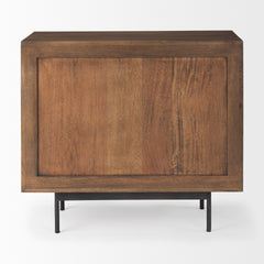Grace Medium Brown/Black Wood 3 Drawer Accent Cabinet - Ornate Home