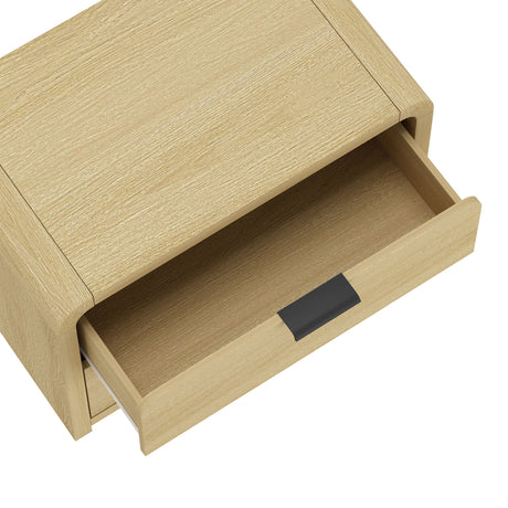 Grace Nightstand in Natural Oak and Black - Ornate Home