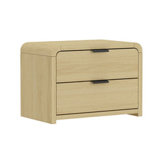 Grace Nightstand in Natural Oak and Black - Ornate Home