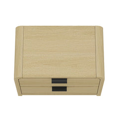 Grace Nightstand in Natural Oak and Black - Ornate Home