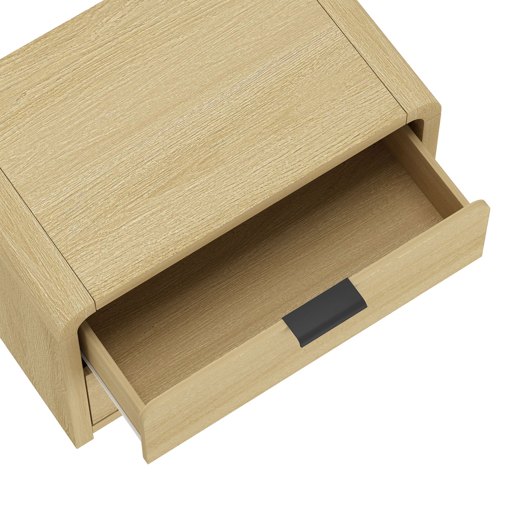 Grace Nightstand in Natural Oak and Black (set of 2) - Ornate Home